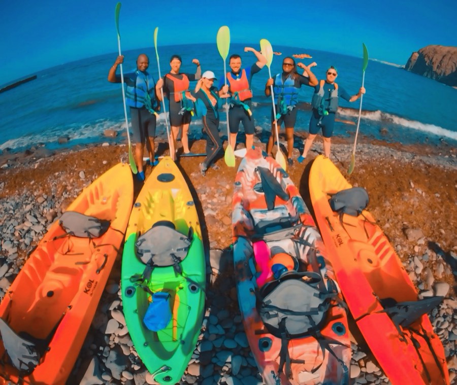 Excursión de kayak en las aguas turquesas de Palm-Mar, Tenerife